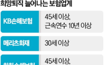 보험사 희망퇴직 잇따라…3040 직원도 대상