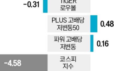 코스피 4.5% 떨어질 때…선방한 저변동성 ETF