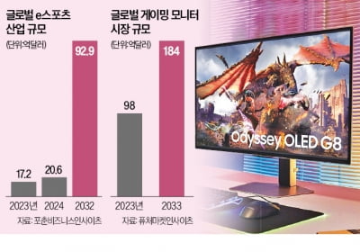 '게이밍 모니터' 폭풍성장…삼성·LG 정조준