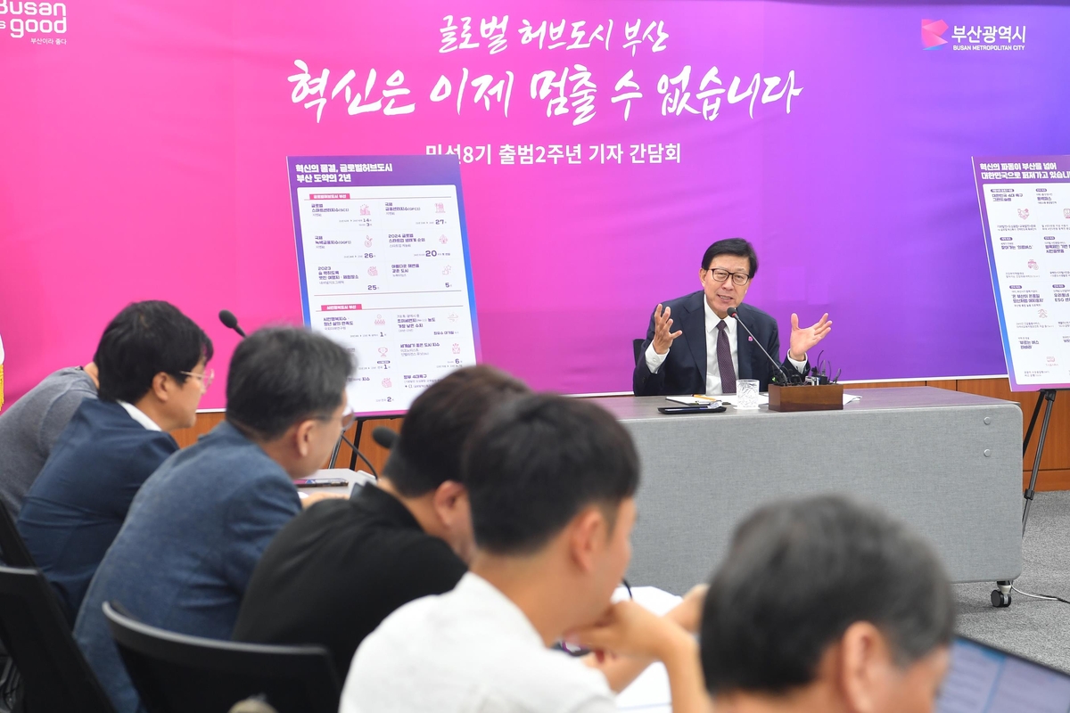 박형준 "후반기 핵심 사업은 가덕도신공항·글로벌 허브도시"