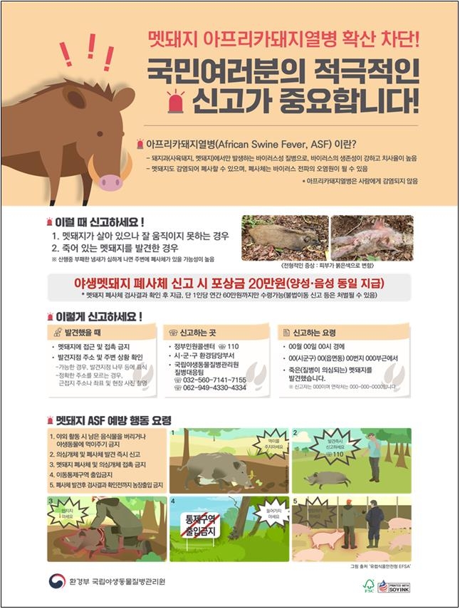 아프리카돼지열병 확산 저지…경북 서남부 9개 시군서 총력대응