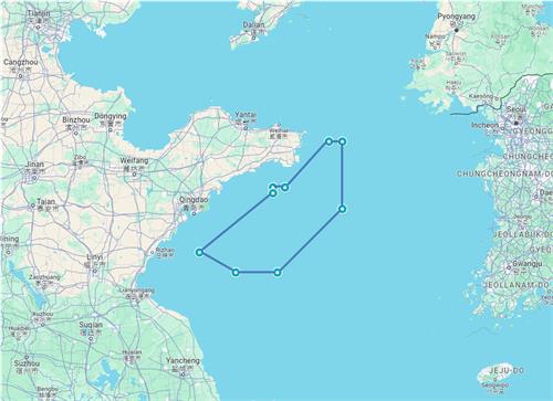 中, 산둥성 인근 황해 해역서 나흘간 병력훈련…"선박 진입금지"