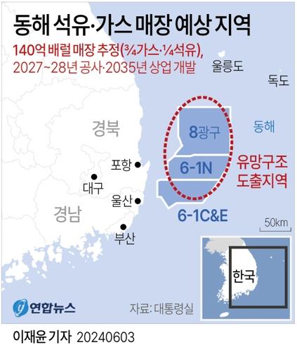 동해 심해 가스전 첫 시추지로 '대왕고래' 낙점