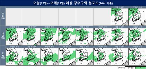 19일까지 수도권·충청권에 최대 200㎜ 이상 더 내린다