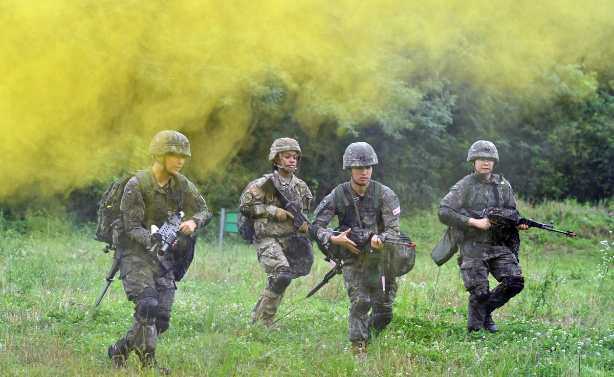 한미 ROTC 후보생, 충북 괴산 육군학생군사학교서 동반훈련