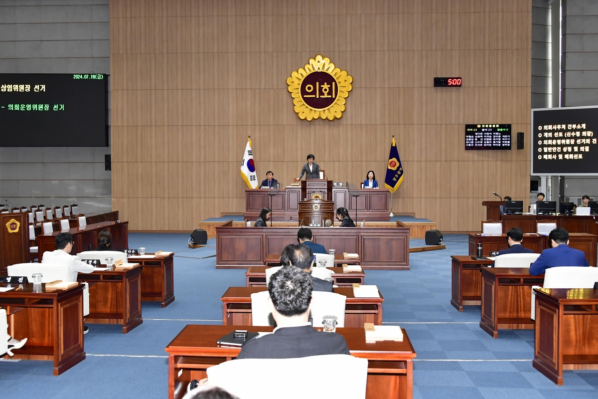 광주시의회, 원 구성 마무리…예결위원장은 선임 못해(종합)