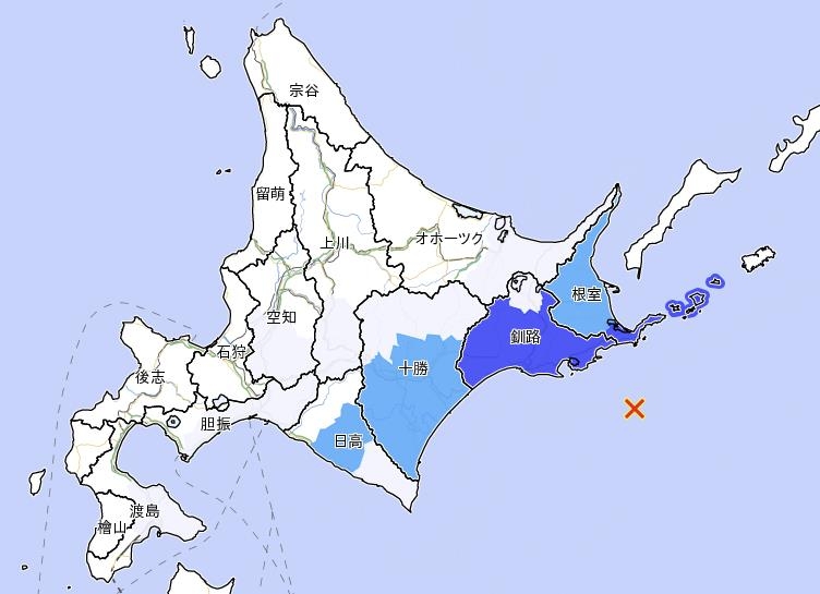 日홋카이도 동부 해역서 규모 5.4 지진…"쓰나미 우려 없어"