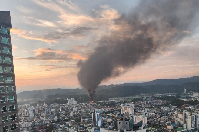 신탄진 변전소 화재로 일부 가구 정전…50분 만에 꺼져