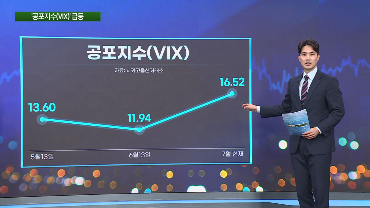 바이든 재선 포기…월가 '공포지수(VIX)' 급등