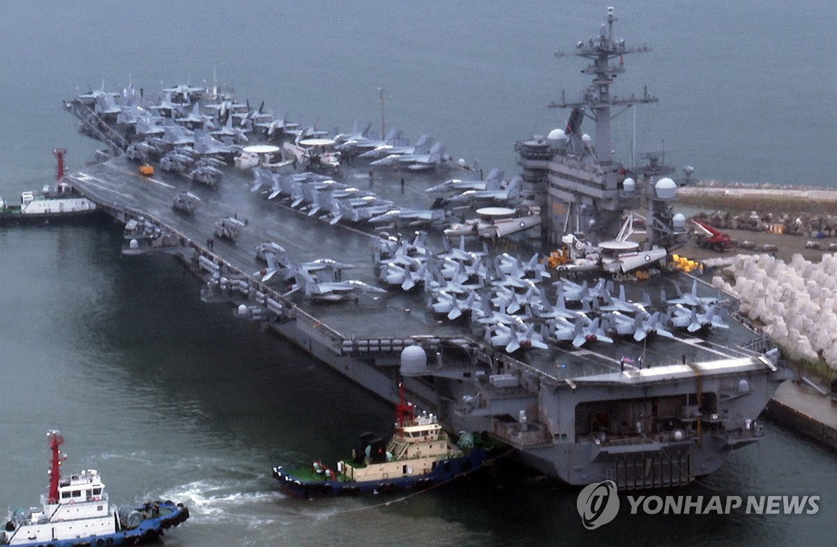 미 항모 주변 드론 날린 중국인 유학생, 지난달 두 차례 촬영(종합)