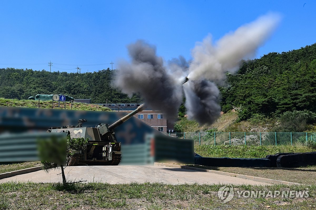 휴전선 부근 자주포 140발 불 뿜었다…9·19합의후 6년만에 훈련(종합)