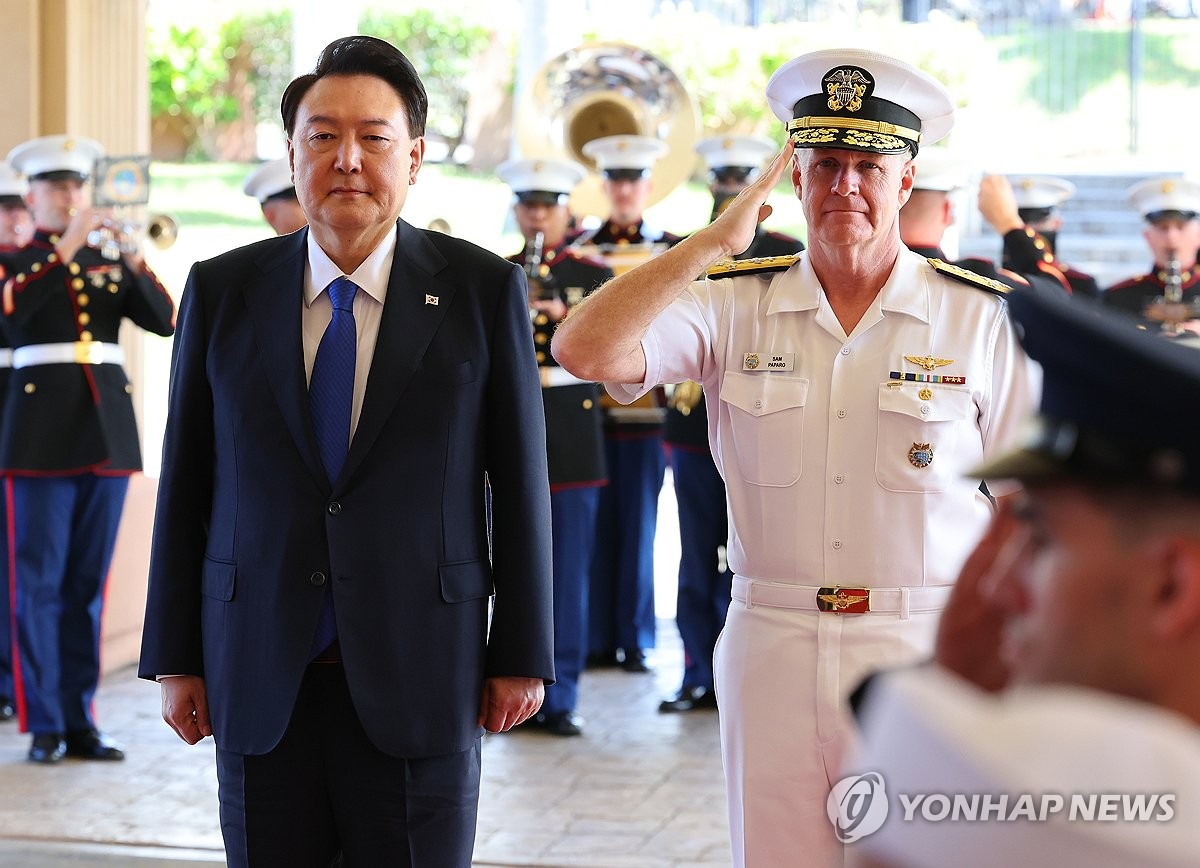 尹 "인태사령부, 한미동맹 대들보…확고한 연합방위태세 긴요"(종합2보)