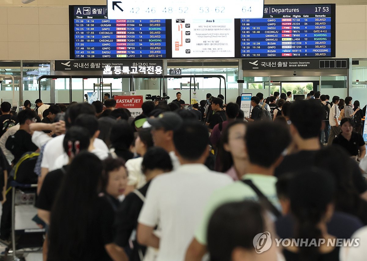 국내 저비용항공사 3사, 'IT 대란'으로 평균 2시간가량 지연