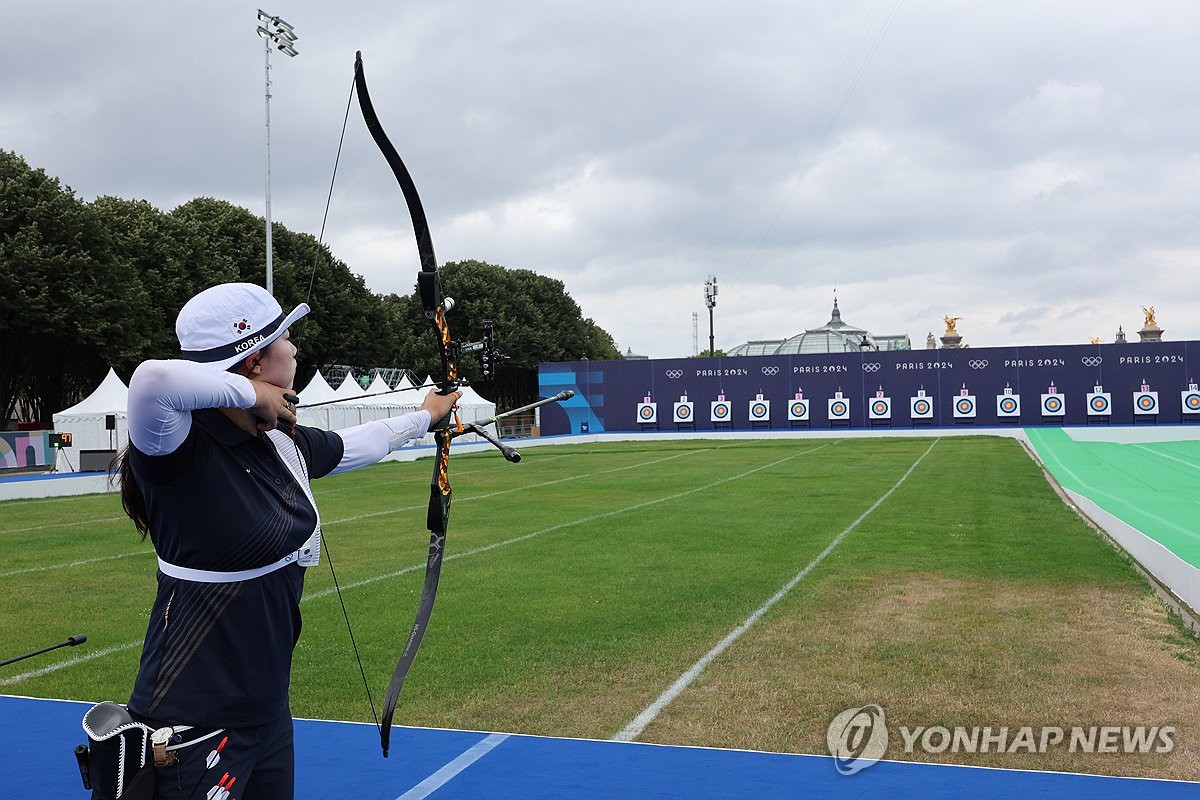 [올림픽] 레쟁발리드에 울린 '쾅'…양궁 대표팀 긴장 속 경기장 적응