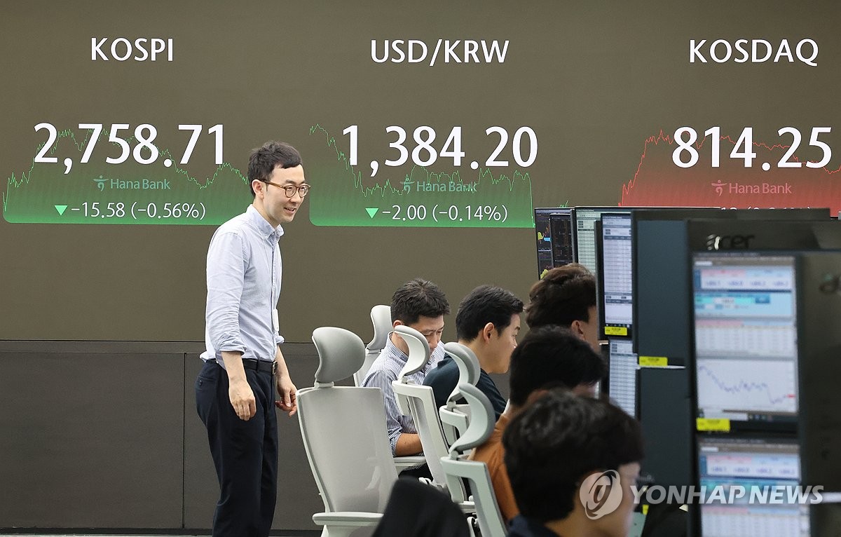 코스피, 실적 주시하며 2,750대 후퇴…코스닥은 상승(종합)