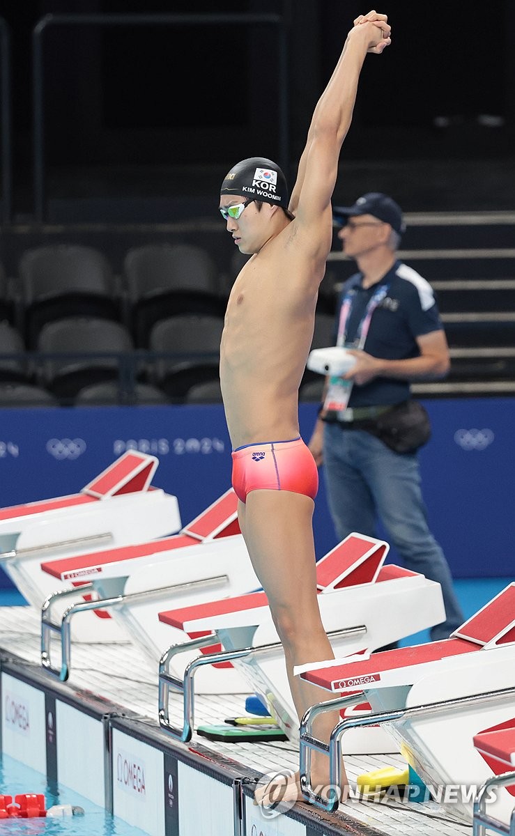 [올림픽] '마지막 200ｍ도 빠르게' 김우민, 자유형 400ｍ 금메달 도전