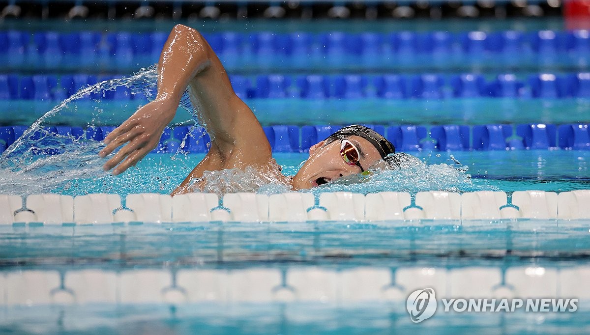 [올림픽] '마지막 200ｍ도 빠르게' 김우민, 자유형 400ｍ 금메달 도전