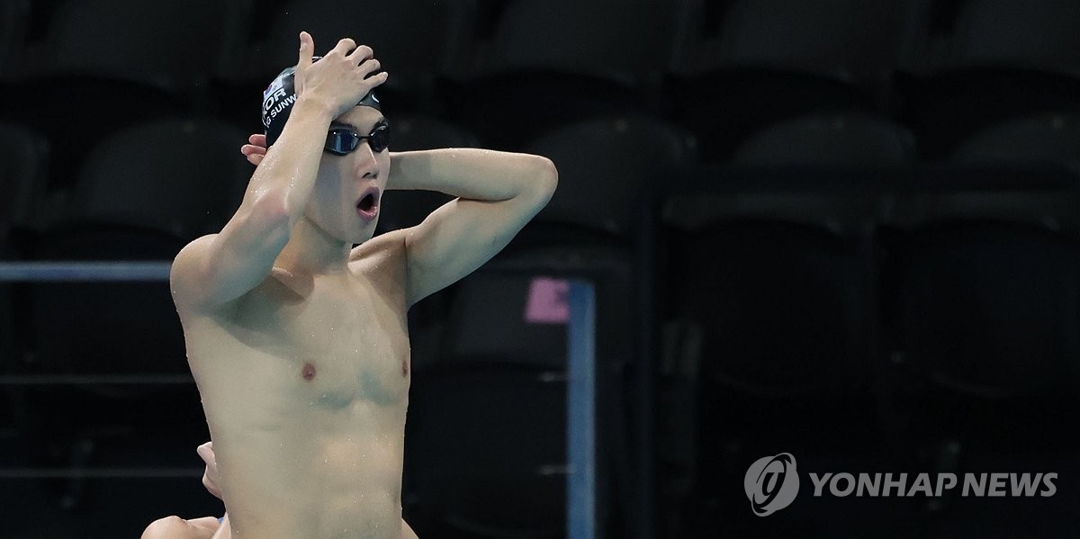 [올림픽] 박태환 "김우민·황선우 메달 기대…계영 강세에 감격"(종합)