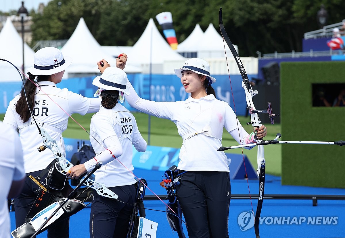 [올림픽] 여자양궁, 네덜란드 잡고 단체전 결승행…10연패까지 '1승'(종합)