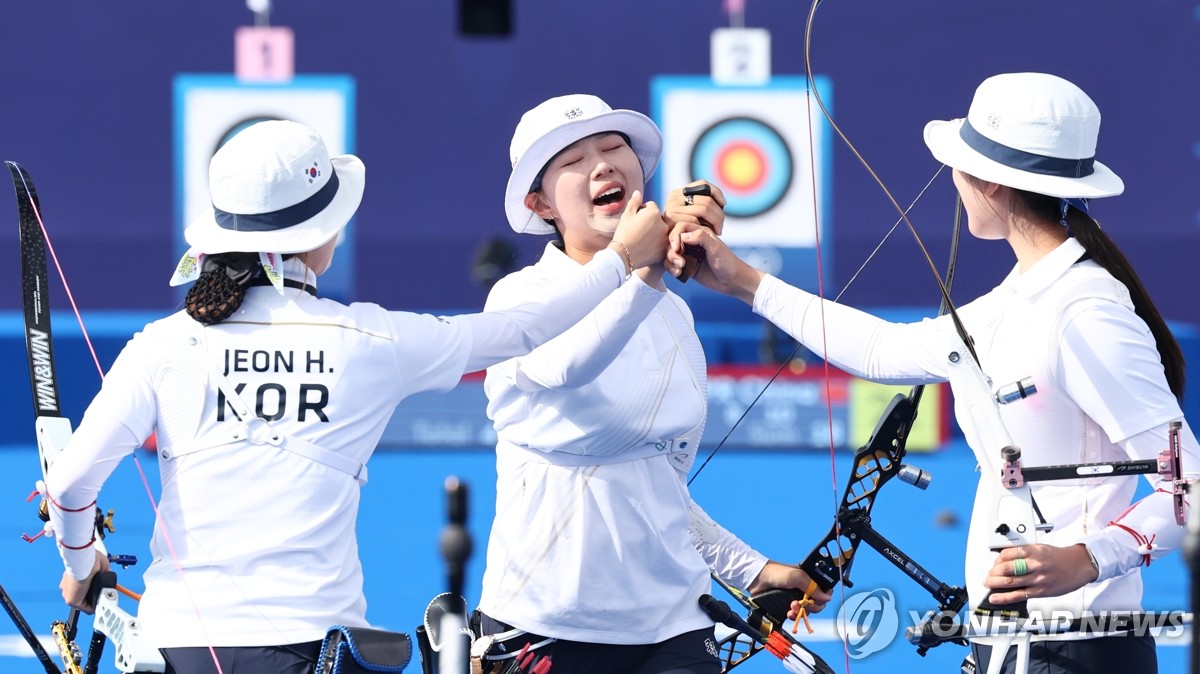 [올림픽] 여자양궁 단체전 10연패 완성한 임시현 "우리 도전이 역사로"