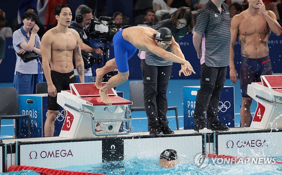 [올림픽] 남자 계영 800ｍ, 황선우 빼고도 예선 7위…단체전 사상 첫 결승