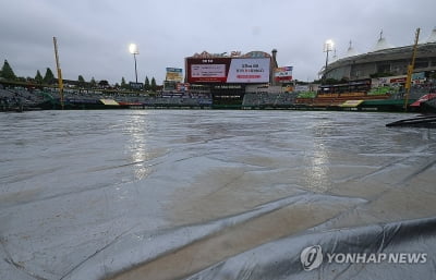 프로야구 키움-SSG 경기, 시작 후 폭우로 곧바로 노게임