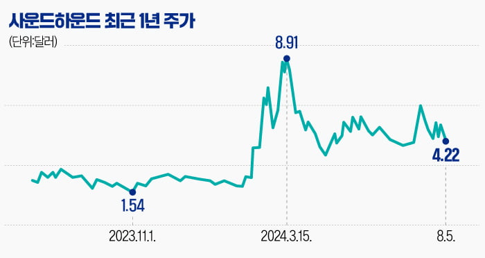 사운드하운드 최근 1년 주가