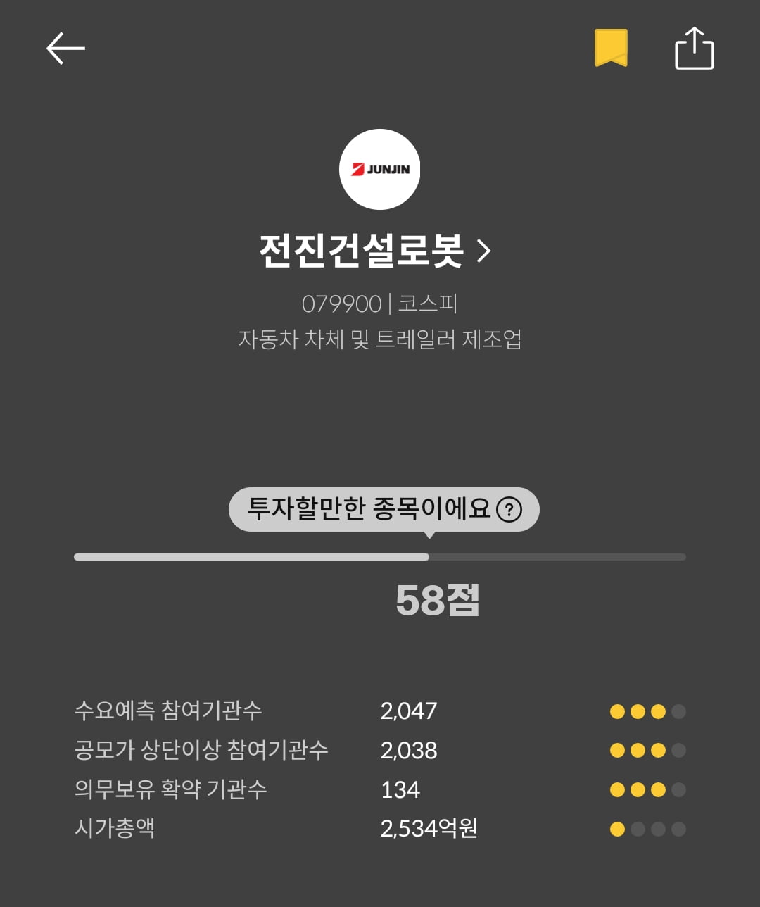 [마켓PRO] 청약할까말까: 전진건설로봇, 수익 확률 93%