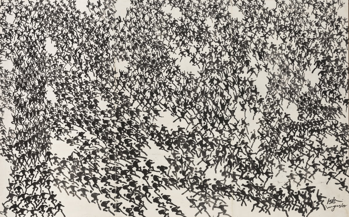 People, 1985, Ink on paper, 137 x 208cm