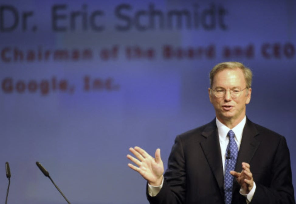 Eric Schmidt, ex-CEO do Google. Notícias Yonhap