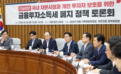 "'국장 탈출은 지능순' 막아야"…與, '금투세 폐지' 강경 드라이브