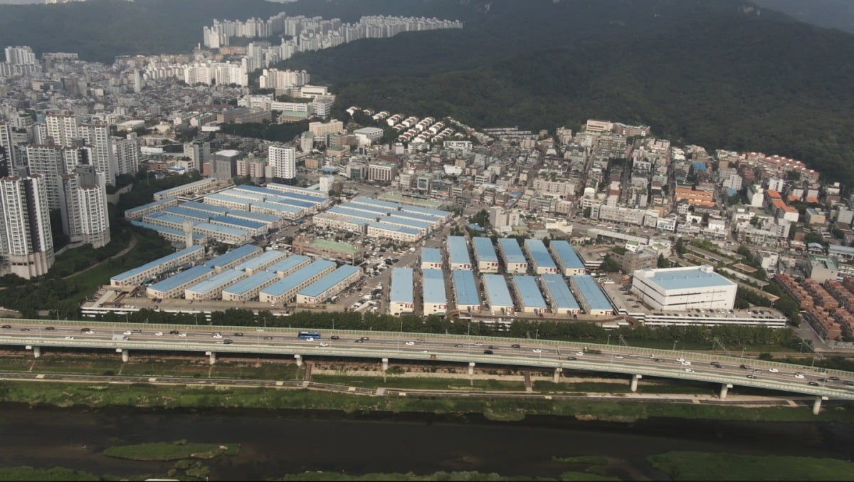 조합 설립을 추진 중인 서울 금천구의 시흥유통상가 전경. /시흥유통상가 추진위 제공 