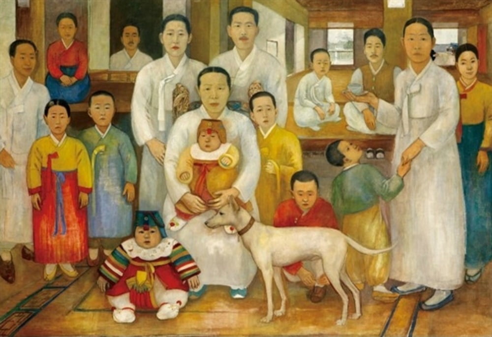 배운성, 가족도, 1930-35, 대전프랑스문화원 소장.