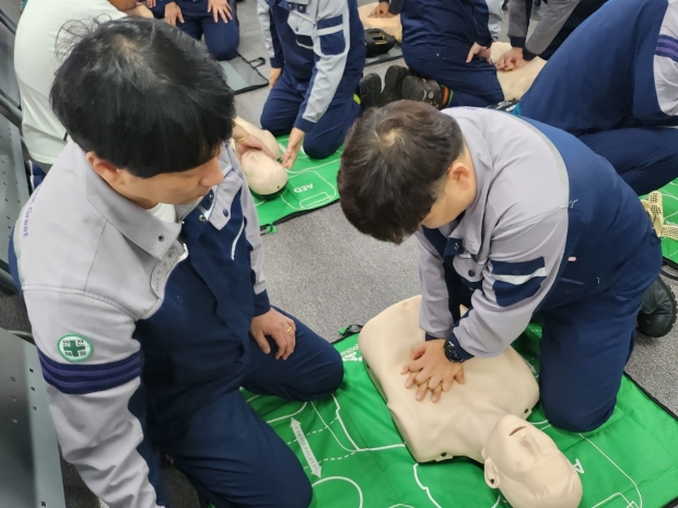 KG스틸, 심폐소생술 교육 전사적확대 실시...현장 안전보건관리 강화