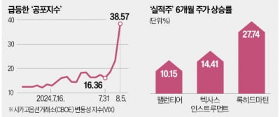 공포지수 최고…투자자들, 실적株로 피난