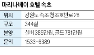 마리나베이 호텔 속초, 청초호 조망…입회 보증금·연회비 면제