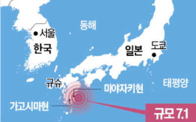 日 미야자키현 앞바다 7.1 강진…"거대지진 가능성" 경고