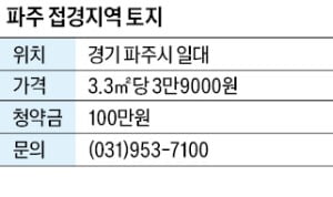 파주 접경지역 토지, 접경지역 규제 풀면 온라인카지노 상승 기대