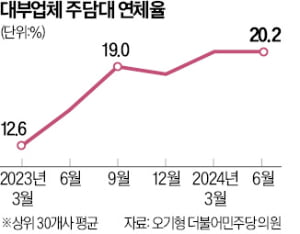 치솟는 대부업 주담대 연체율…상반기 20% 넘었다