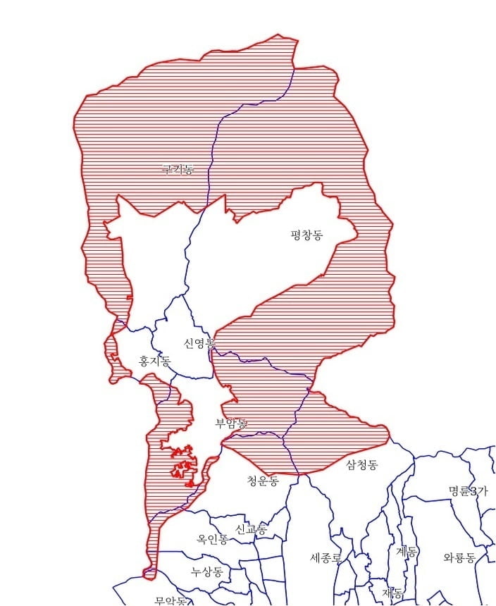 종로구, '구기동 등 10곳' 토지거래허가구역 지정