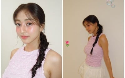 '160cm' 트와이스 지효, 볼륨감이 정도였나…그룹 내 글래머 담당이었네