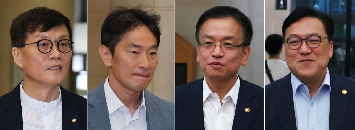 왼쪽부터 이창용 한국은행 총재, 이복현 금융감독원장, 최상목 경제부총리, 김병환 금융위원장  /사진=연합뉴스