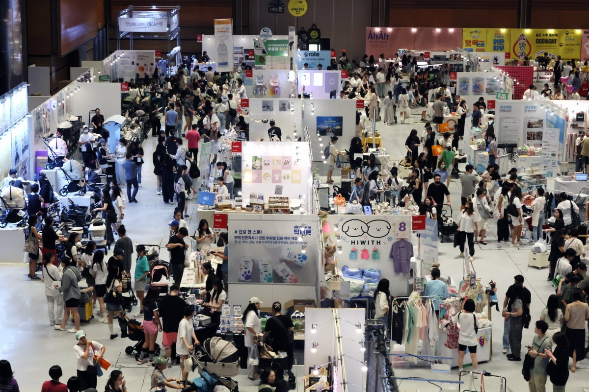 서울 강남구 코엑스에서 열린 '2024 케이펫페어 서울'을 찾은 시민들이 반려용품들을 살펴보고 있다. 사진=연합뉴스