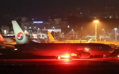 한밤 제주공항 마비시킨 이륙중 경고등→급제동→타이어 파손