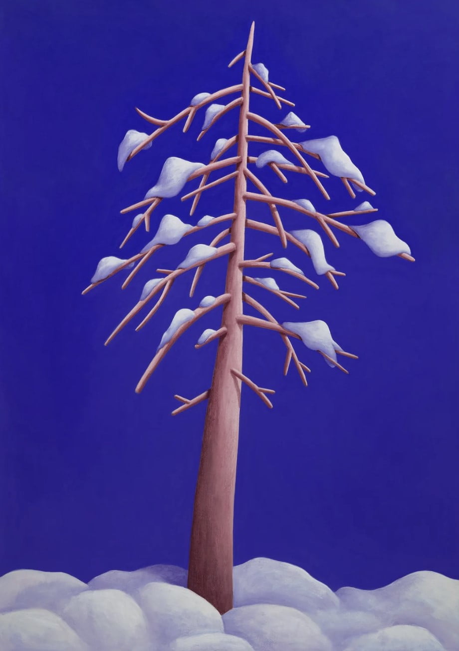 니콜라스 파티, Tree with snow, 2017, pastel on canvas. /카지노 룰렛