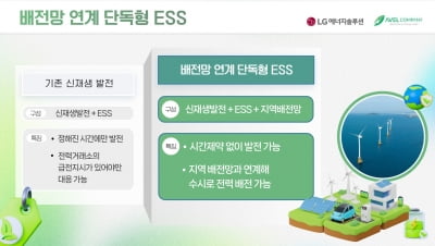 LG에너지카지노 꽁 사내독립기업 AVEL, 배전망 연계형 ESS 발전소 완공