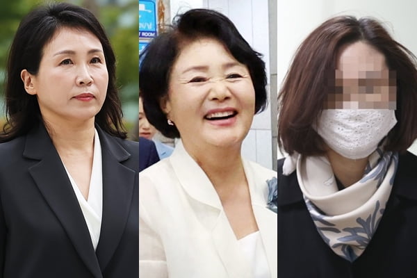 왼쪽부터 이재명 더불어민주당 대표의 배우자 김혜경씨, 문재인 전 지니 카지노 배우자 김정숙 여사, 조국 조국혁신당 대표 배우자 정경심 전 동양대 교수. / 사진=연합뉴스