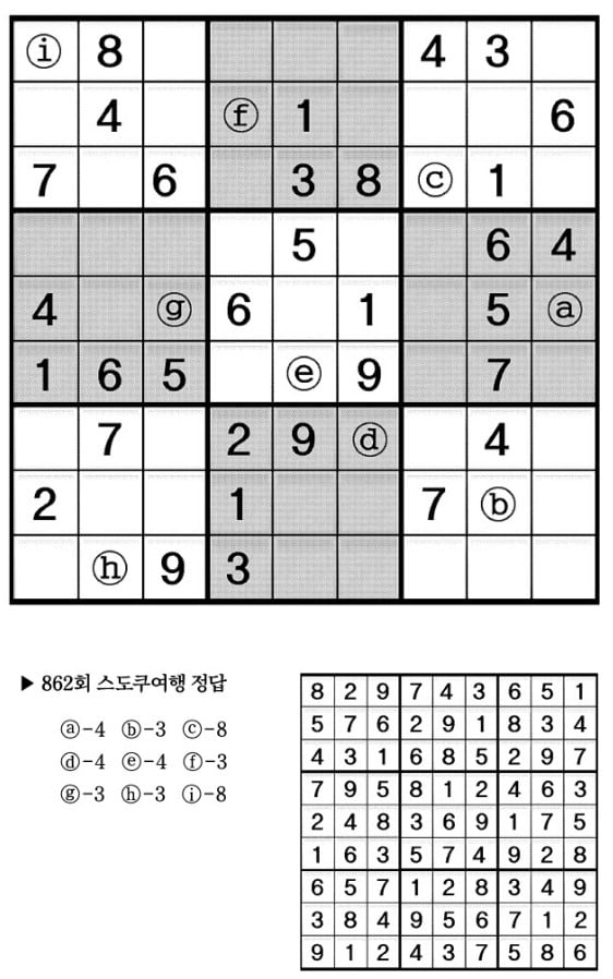 [수학 두뇌를 키워라] 스도쿠 여행 (863)