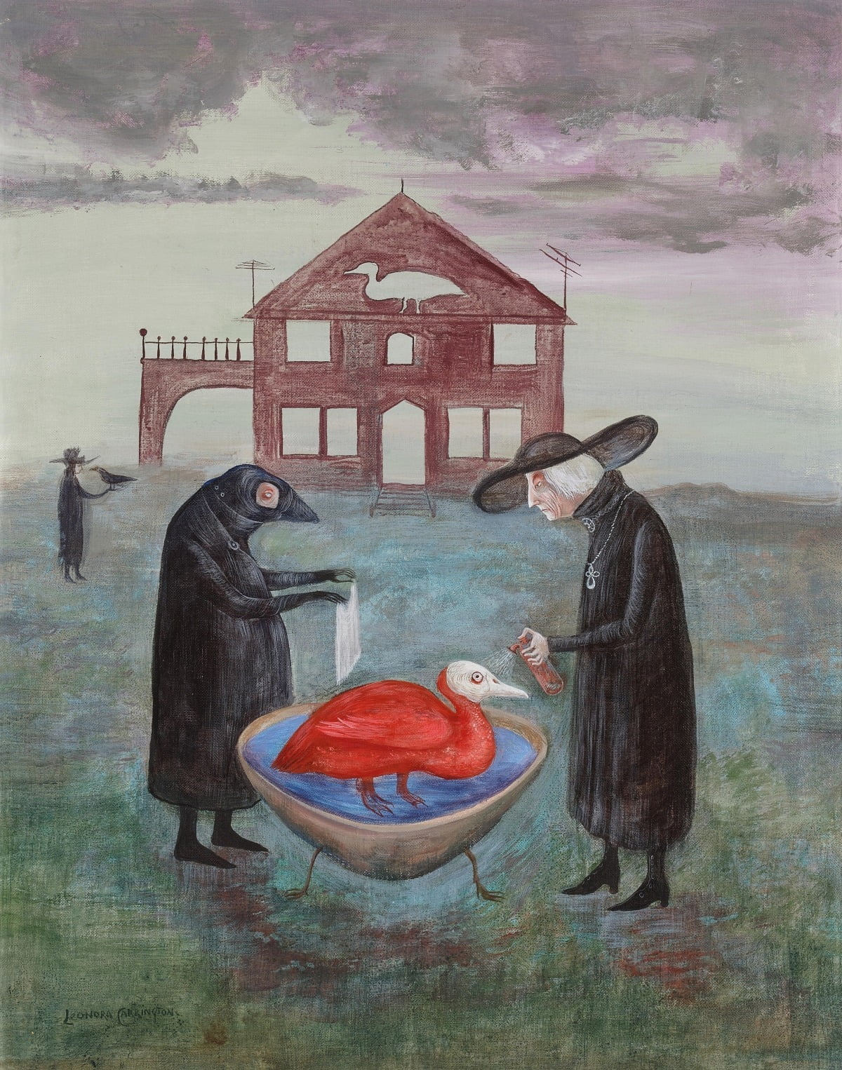 레오노라 캐링턴의 'Bird Bath II' © 2024 Estate of Leonora Carrington /Artists Rights Society (ARS), New York
