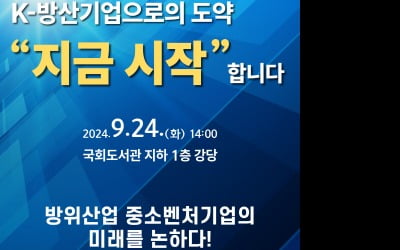 쑥쑥 크는 K방산…"중소벤처 경쟁력 키우자" 국회 토론회